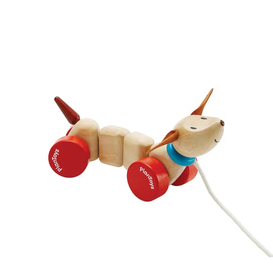 PlanToys Happy Puppy Wooden Pull Toy
